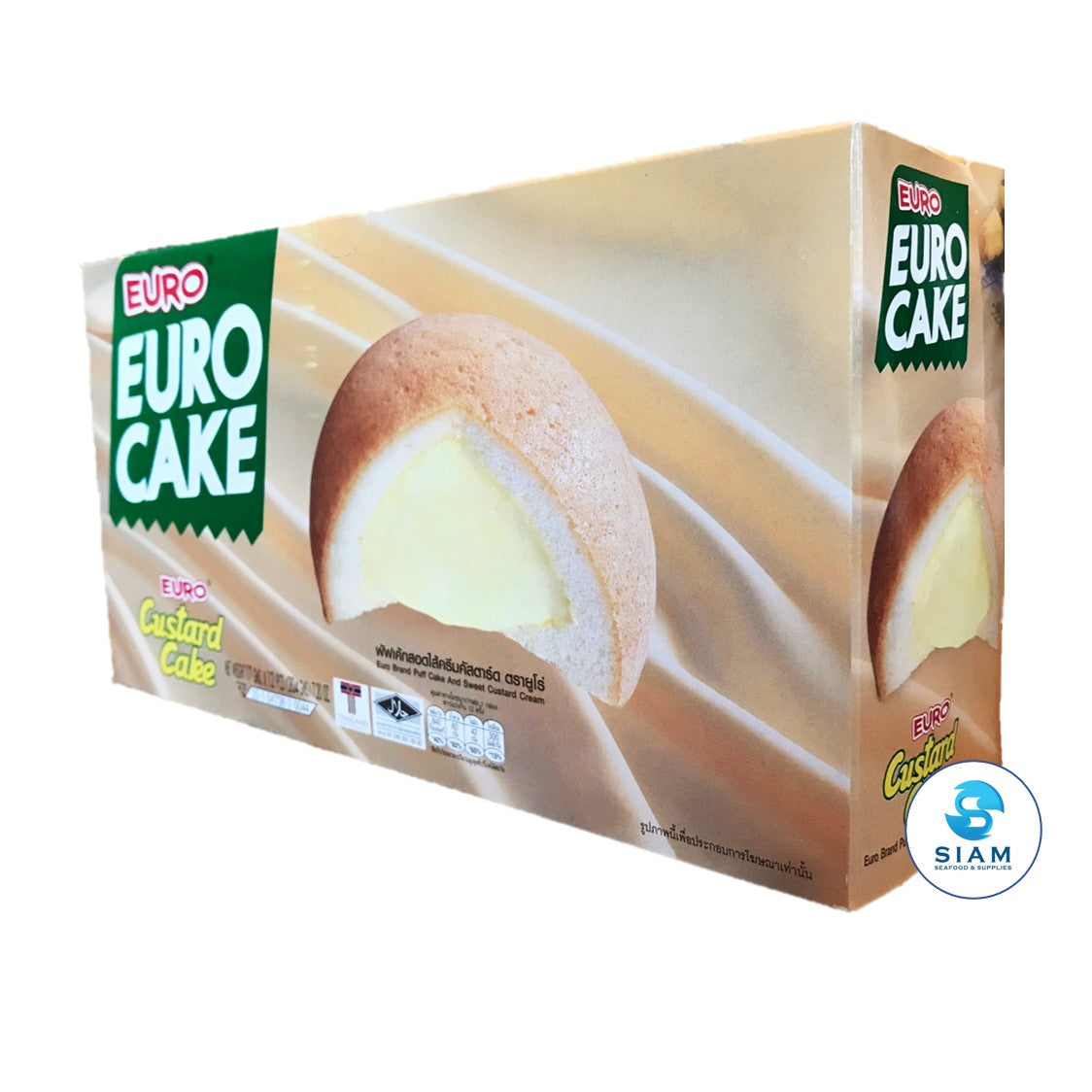 Puff Cake, Custard Cream - Euro (12 packs-Net Wt 9.5 oz)  shippable Euro