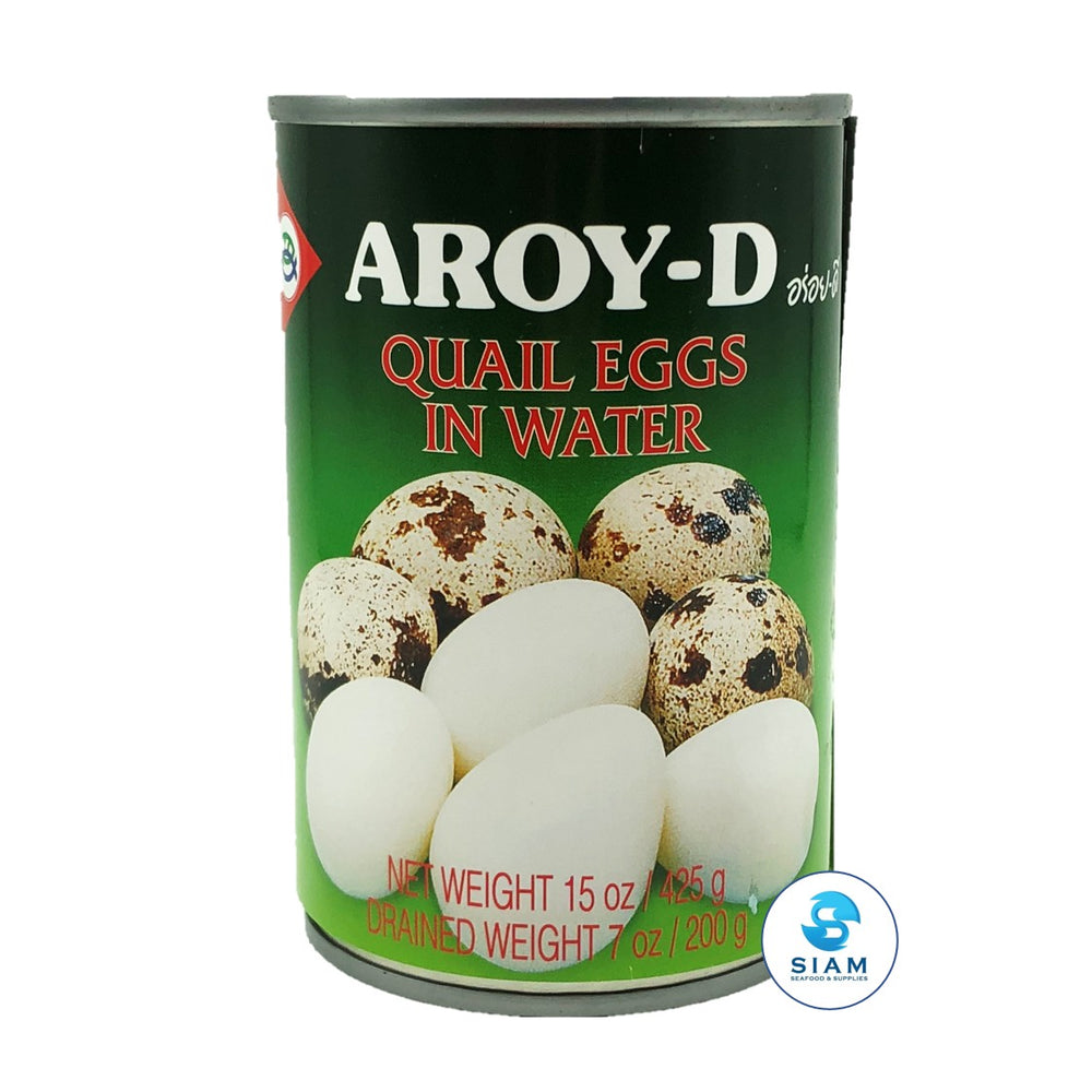 Quail Eggs in Water - Aroy-D (Drain Wt 7 oz-Net Wt 17.2 oz) ไข่นกกะทากระป๋อง อร่อยดี shippable Siam Store - Thai & Asian Food Market