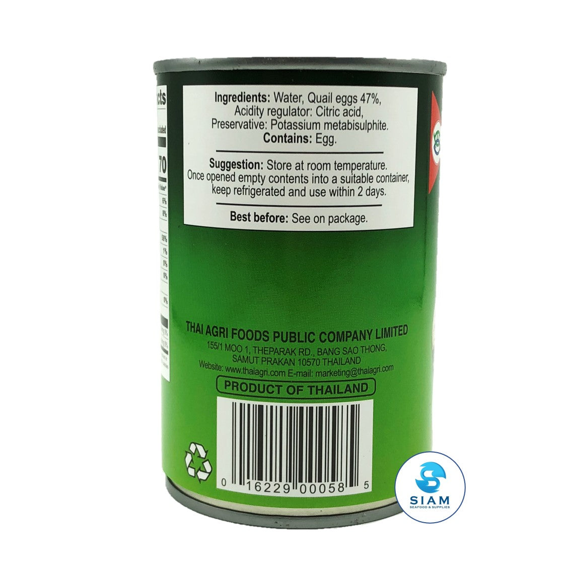 Quail Eggs in Water - Aroy-D (Drain Wt 7 oz-Net Wt 17.2 oz) ไข่นกกะทากระป๋อง อร่อยดี shippable Siam Store - Thai & Asian Food Market