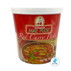 Red Curry Paste - Mae Ploy (14 oz-Net Wt 16.1 oz) น้ำพริกแกงแดง แม่พลอย shippable May Ploy