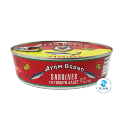 Sardines in Tomato Sauce - Ayam (7.5 oz-Net Wt 9.5 oz) ปลากระป๋อง ตราอะยัม shippable Ayam