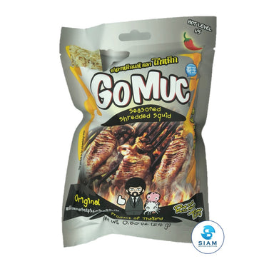 Seasoned Shredded Squid, Original - Gomuc (0.85 oz-Net Wt 1.1 oz) ปลาหมึกปรุงรสออริจินัล ตราโกหมึก shippable Gomuc