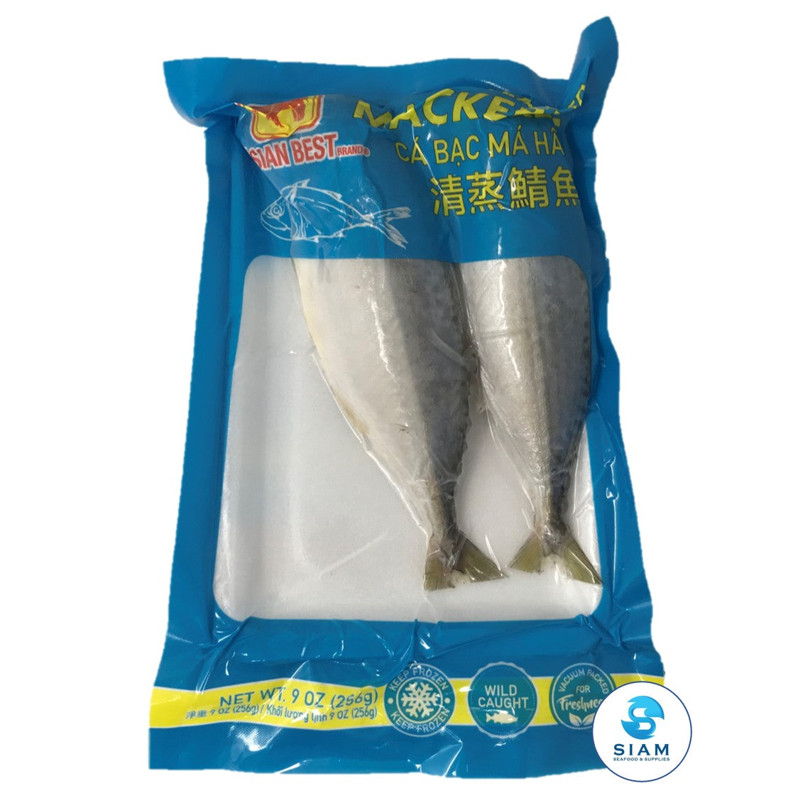 Steamed Mackerel Fish (Pla-Too) , Frozen - Asian Best (2 pcs, 9 oz) Asian Best