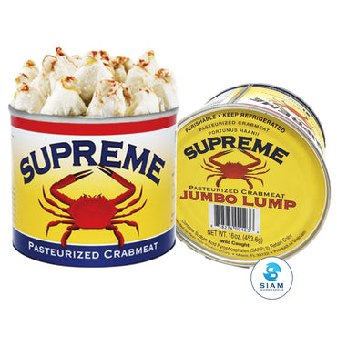 Supreme Pasteurized Crab Meat, Wild Caught (1 lb can) Supreme