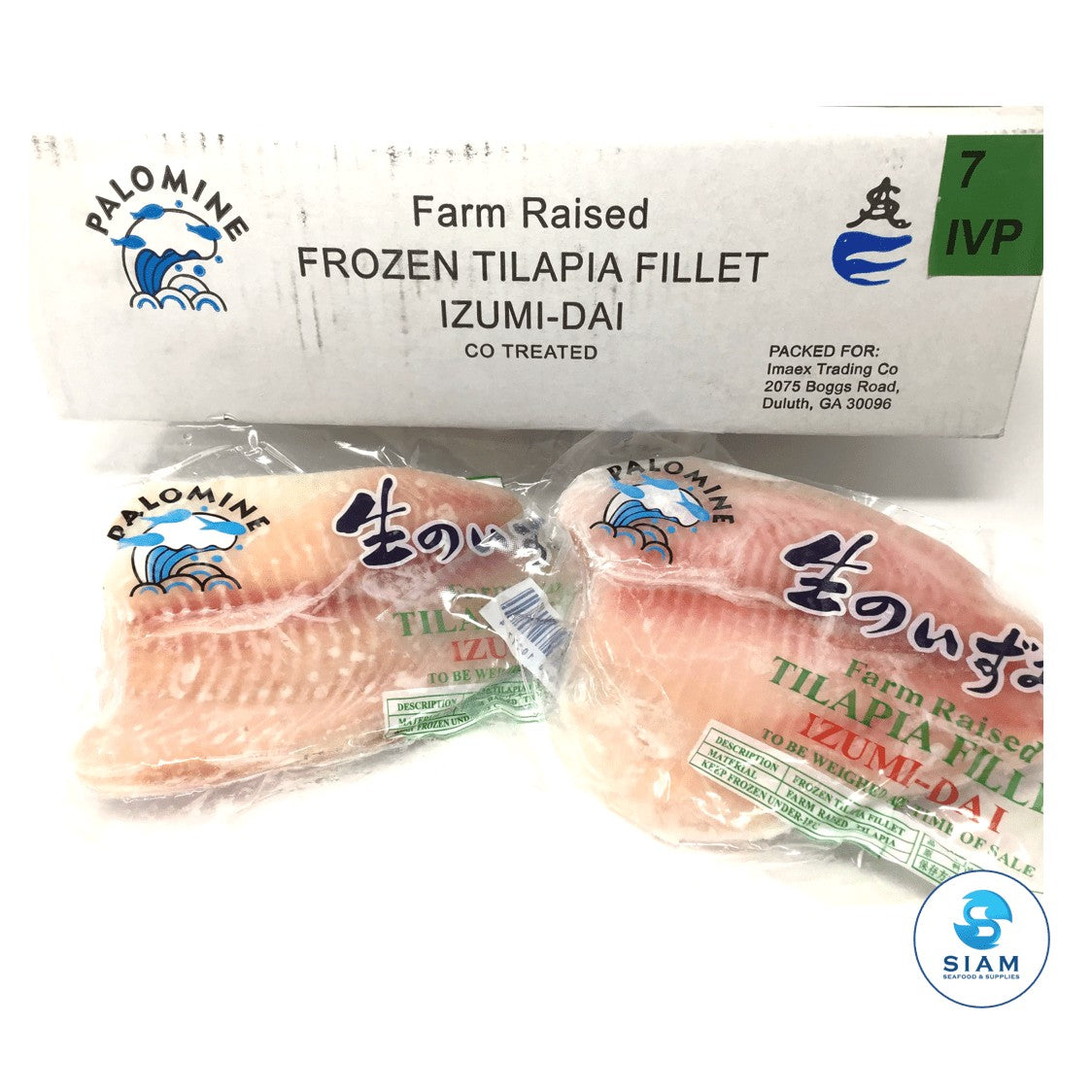 Tilapia Fillets size 5-7 oz,Farm Raised, Frozen (10 lbs case-$3.15/lb) Palomine