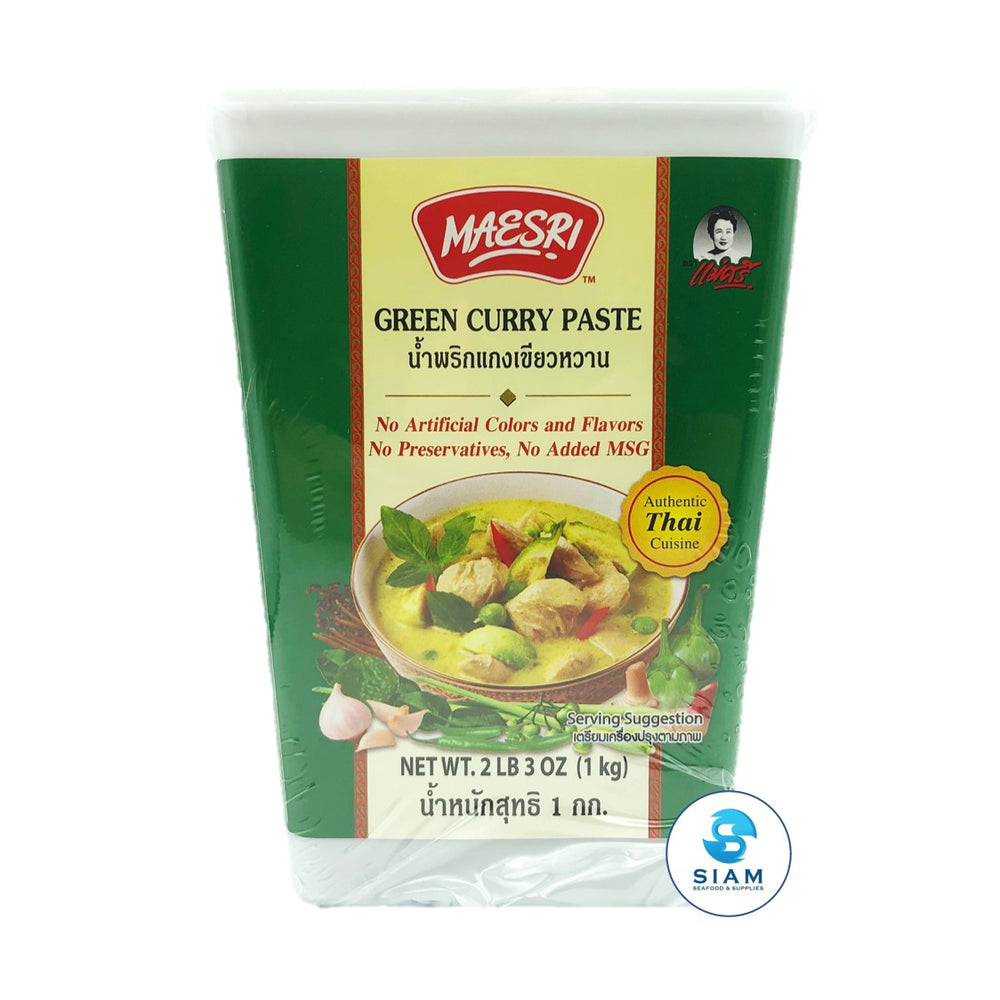Vegetarian Green Curry Paste - Maesri (2.2 lbs-Net Wt 2.6 lbs) ??????????????????? (??????????) ?????? MaeSri