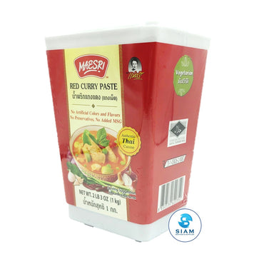 Vegetarian Red Curry Paste - Maesri (2.2 lbs-Net Wt 2.6 lbs) ????????????? (??????????) ?????? MaeSri