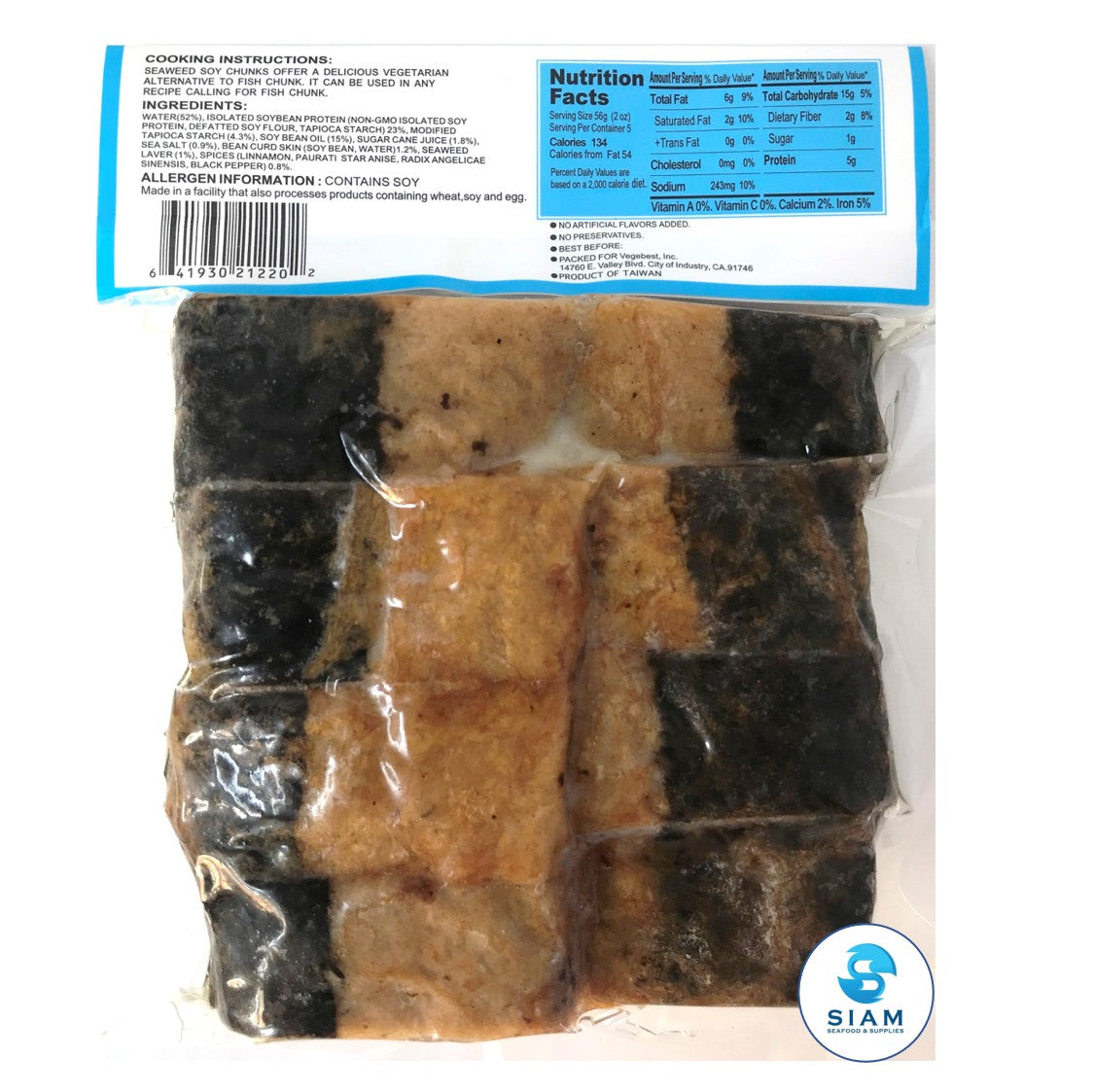 Vegetarian Seaweed Soy Chunks (Imitation Fish) - VegeBest VegeBest