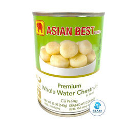 Whole Water Chestnuts in Water - Asian Best (Drained Wt 12 oz-Net Wt 23.4 oz) ??????????? ??shippable Asian Best