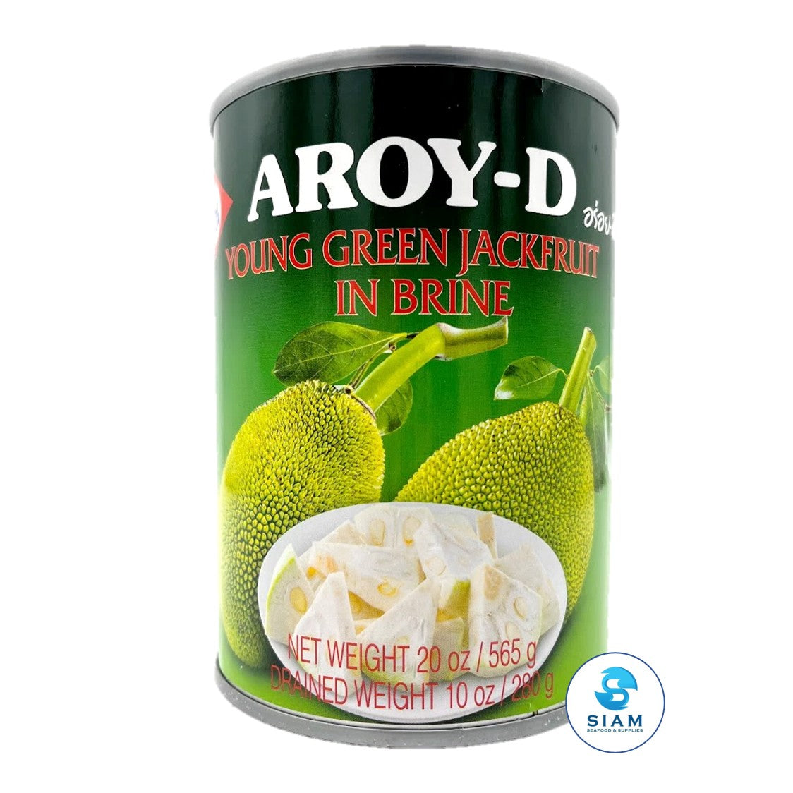 Young Green Jackfruit in Brine - Aroy-D (20 oz-Net Wt 22.4 oz) ขนุนอ่อนในน้ำเกลือ อร่อยดี shippable Aroy-D