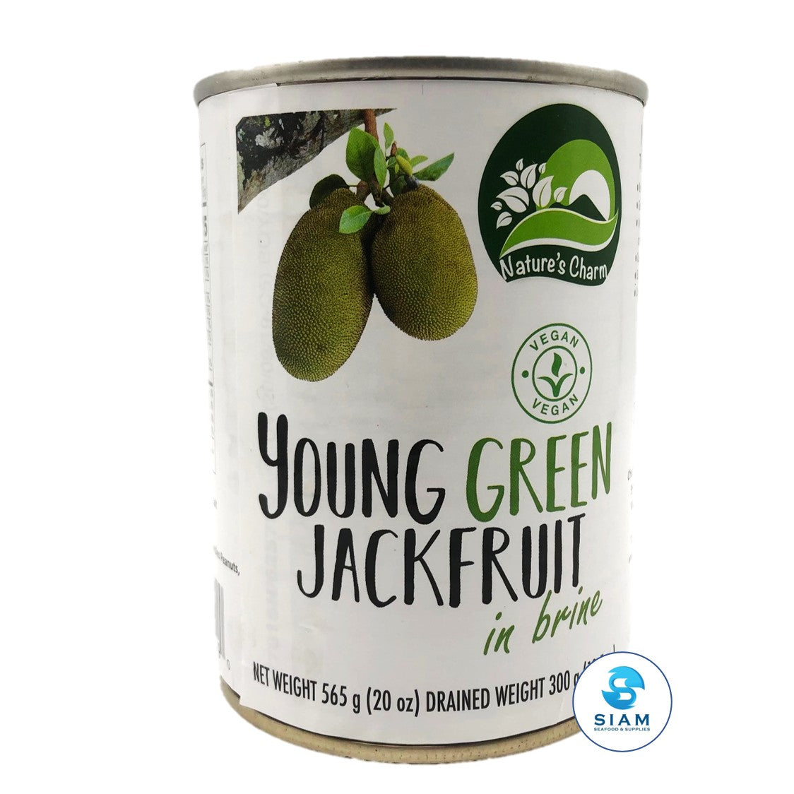 Young Green Jackfruit in Brine, Vegan - Nature's Charm (10.5 oz-Net Wt 22.7 oz)  shippable Nature's Charm